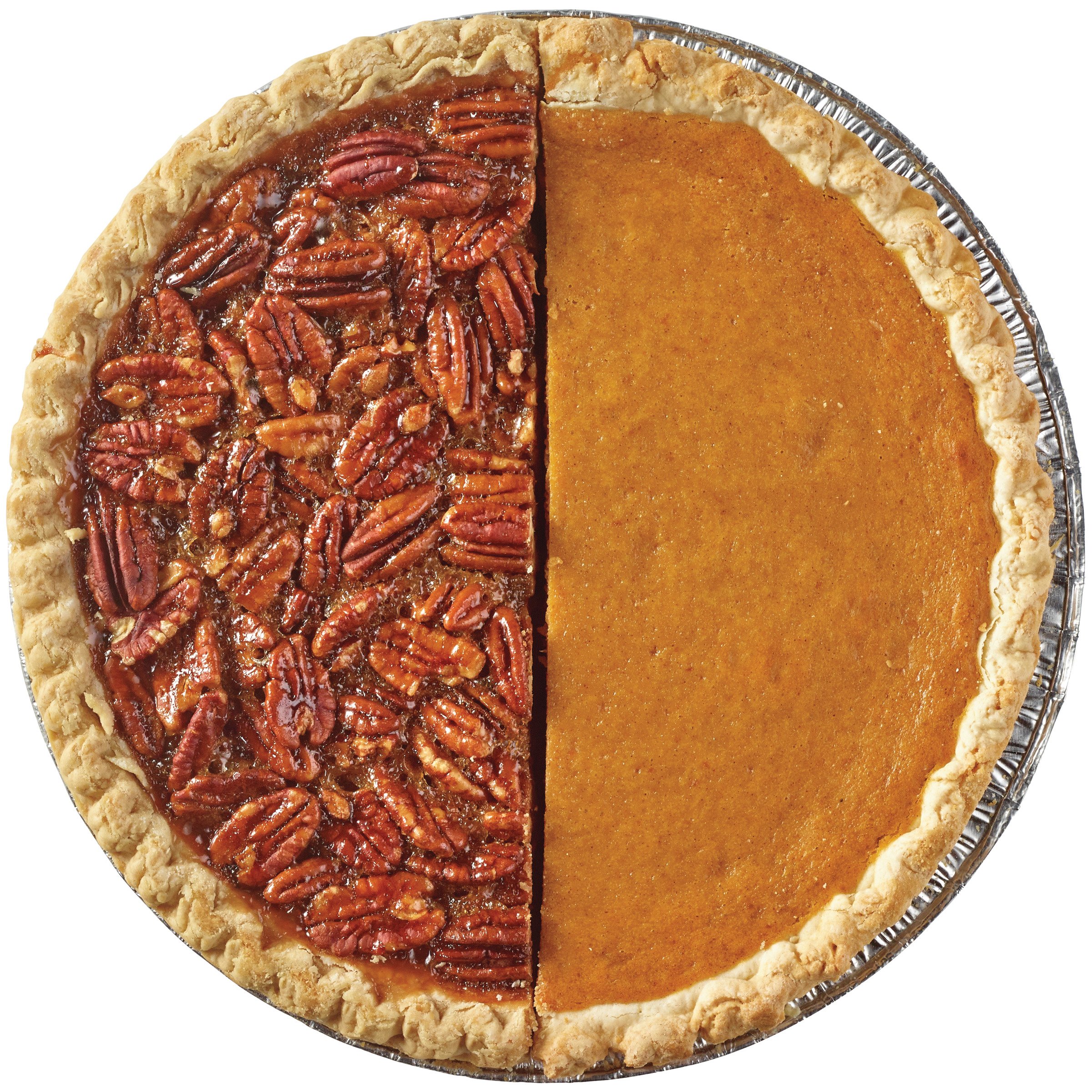 H-E-B Bakery Gourmet 1/2 Pumpkin 1/2 Pecan Pie - Shop Pies At H-E-B