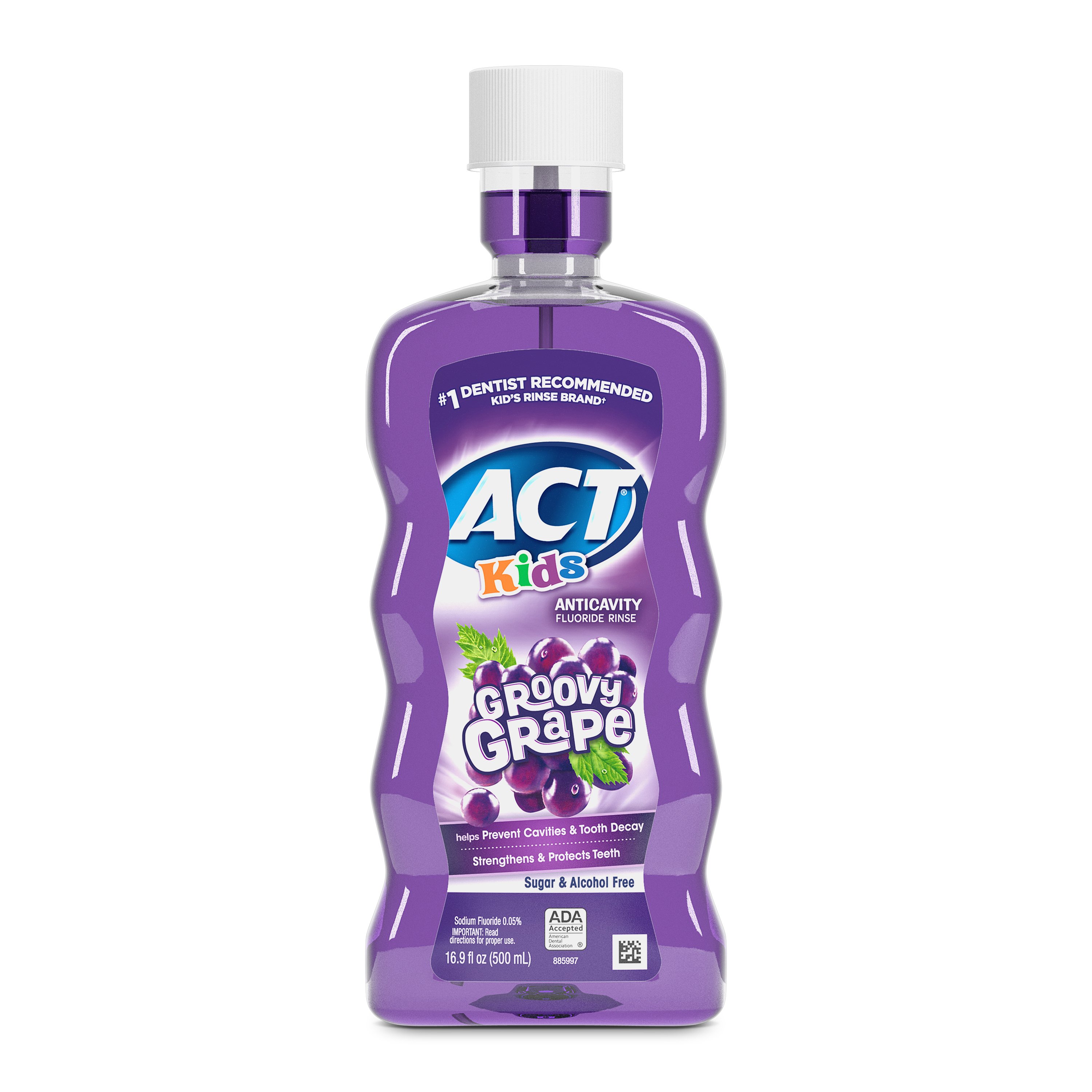 ACT Kids Anticavity Fluoride Rinse Groovy Grape Shop Mouthwash at HEB