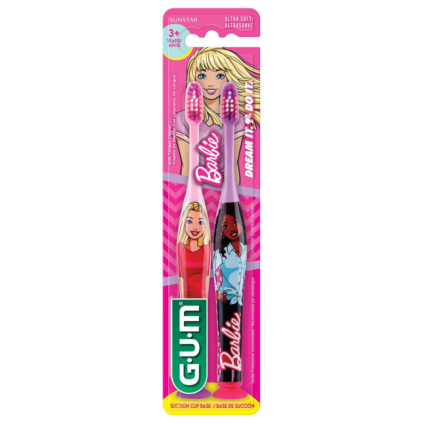 GUM Kids Barbie Toothbrush Twin Pack; image 1 of 7