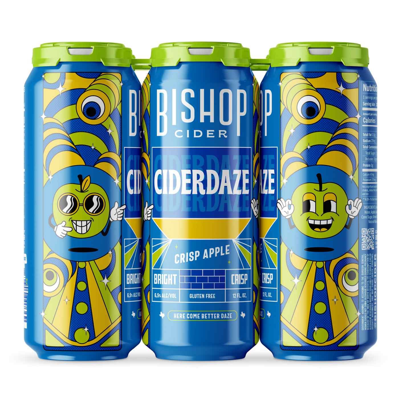 Bishop Cider Ciderdaze Crisp Apple 12 oz Cans; image 1 of 2