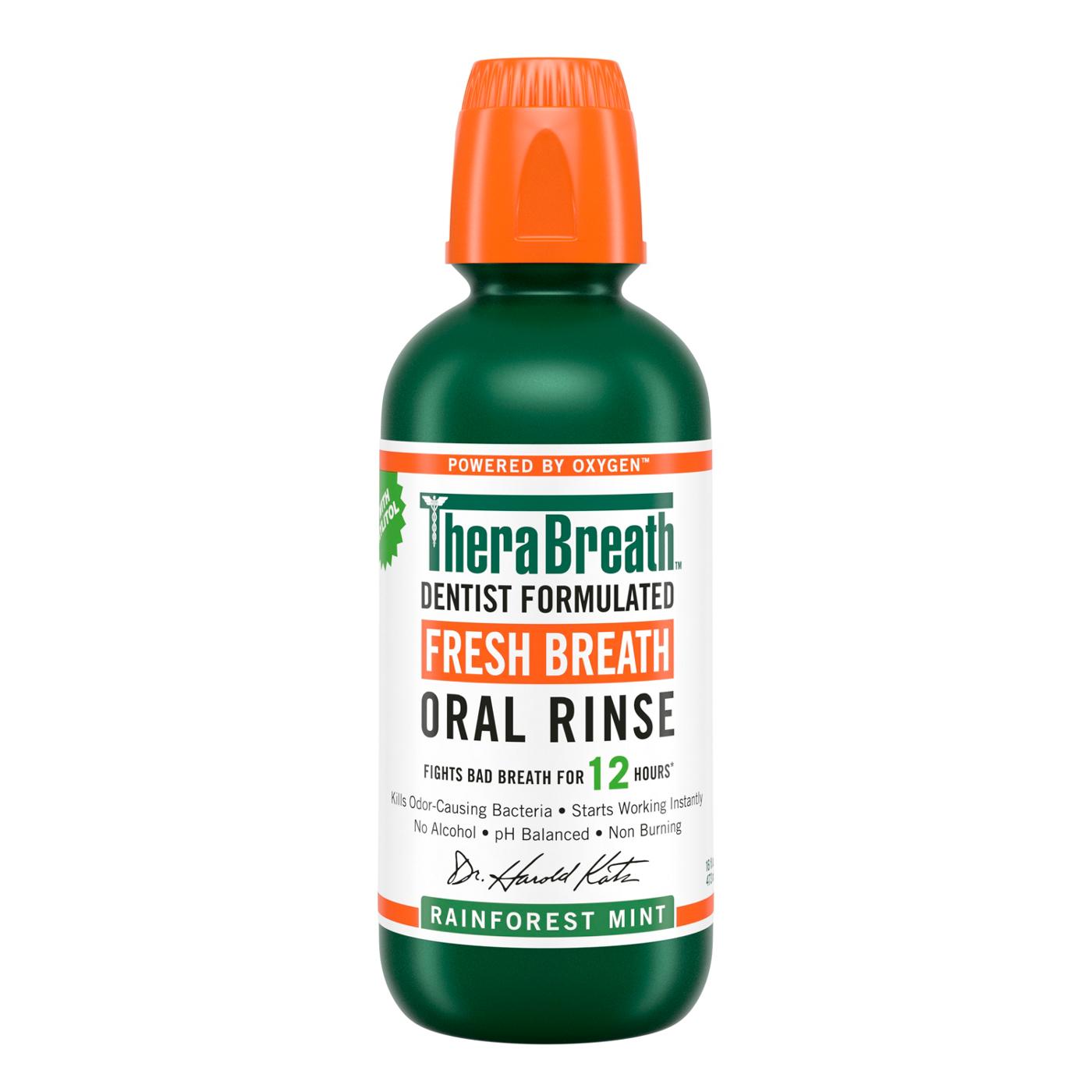 TheraBreath Fresh Breath Oral Rinse Rainforest Mint; image 1 of 6