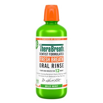 TheraBreath Fresh Breath Oral Rinse Mild Mint, 33.8 oz