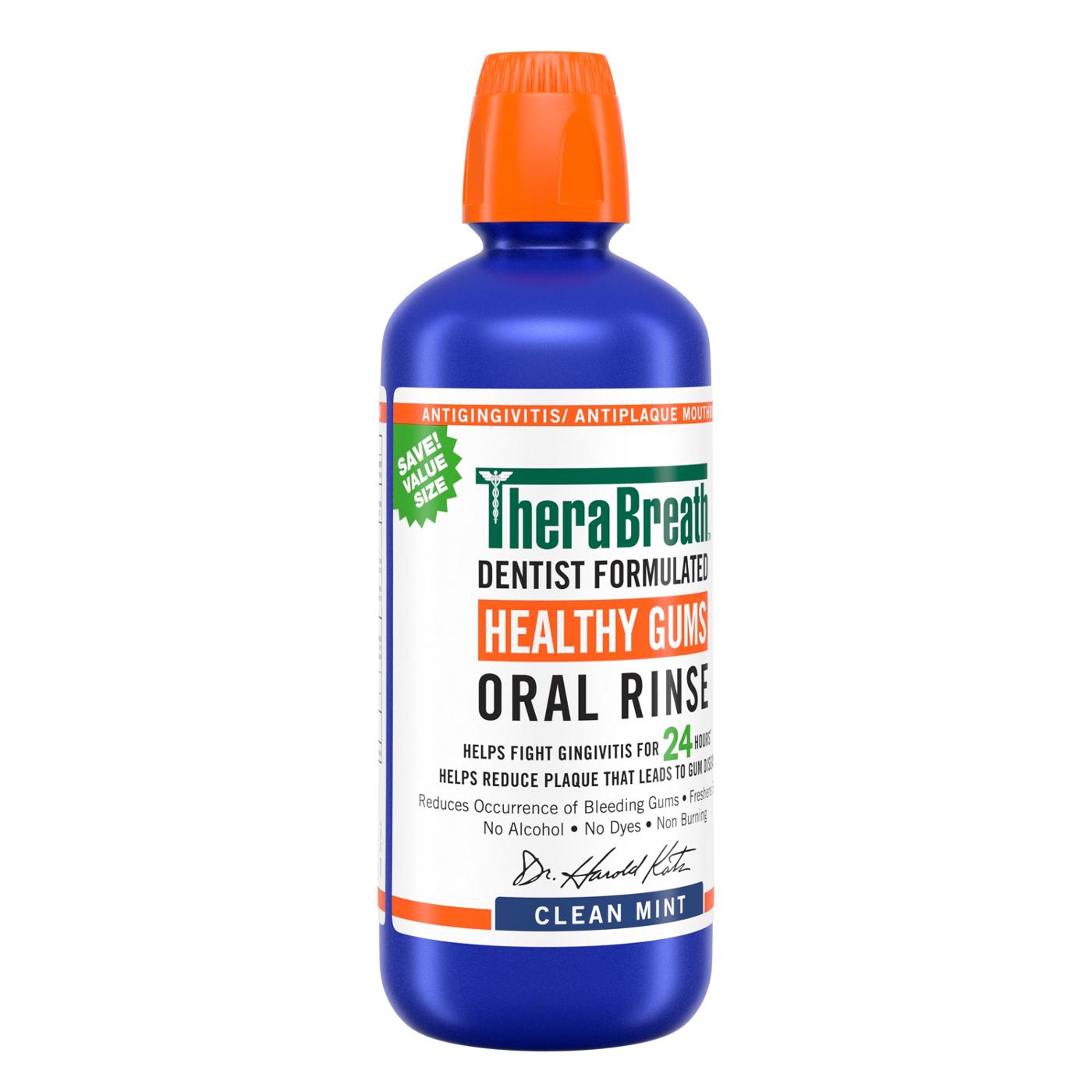 TheraBreath Healthy Gums Oral Rinse - Clean Mint; image 3 of 6