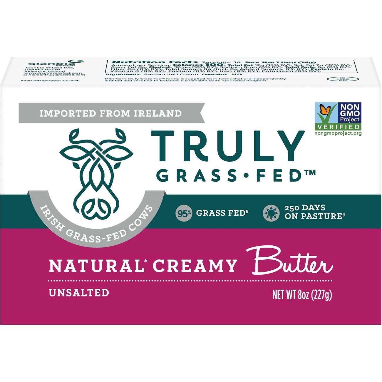 Truly Grass Fed Naturally Creamy Unsalted Butter Shop Butter