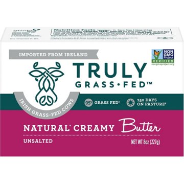Truly Grass Fed Naturally Creamy Unsalted Butter, 8 oz
