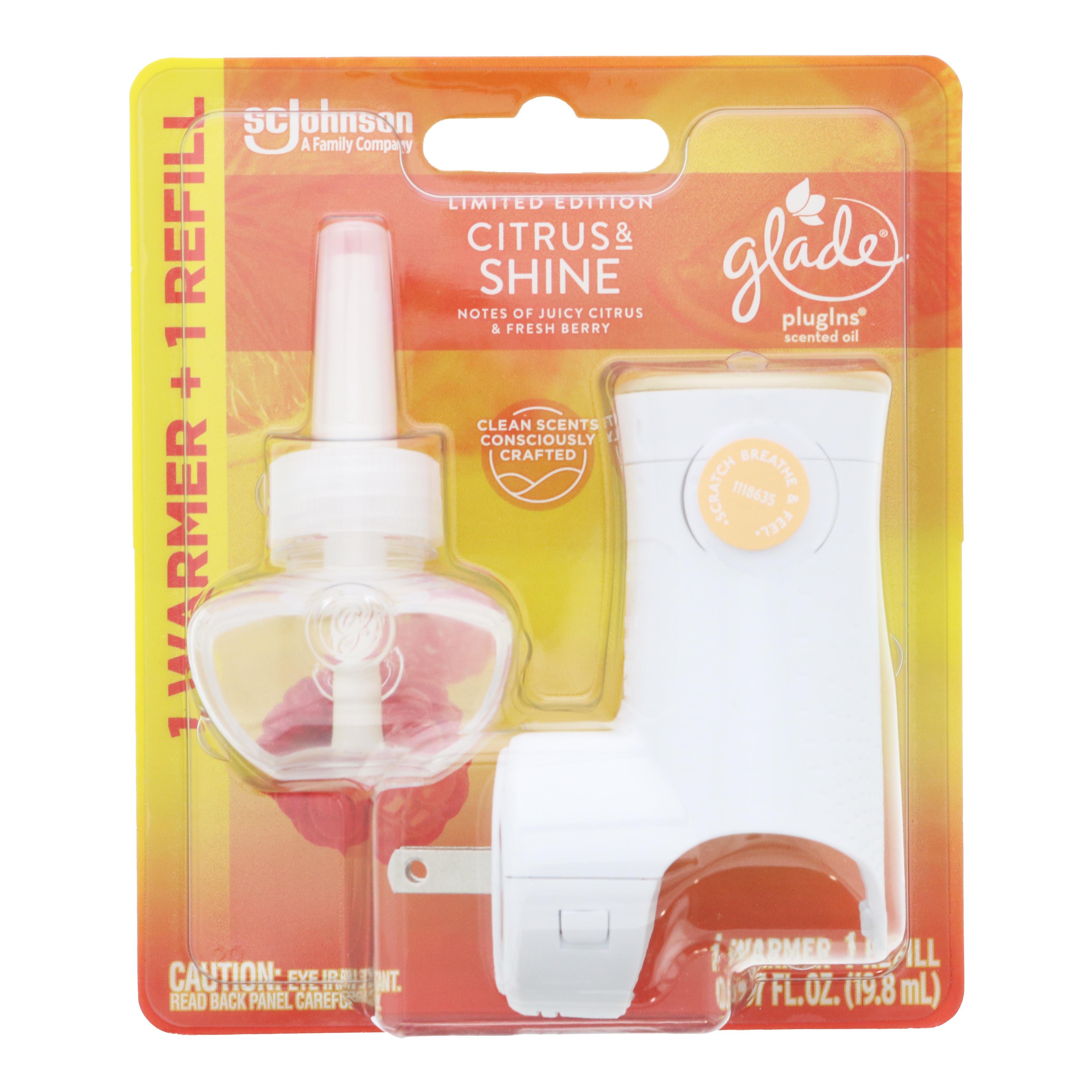 Glade PlugIns Citrus Shine Warmer & Scented Oil Refill Shop Scented