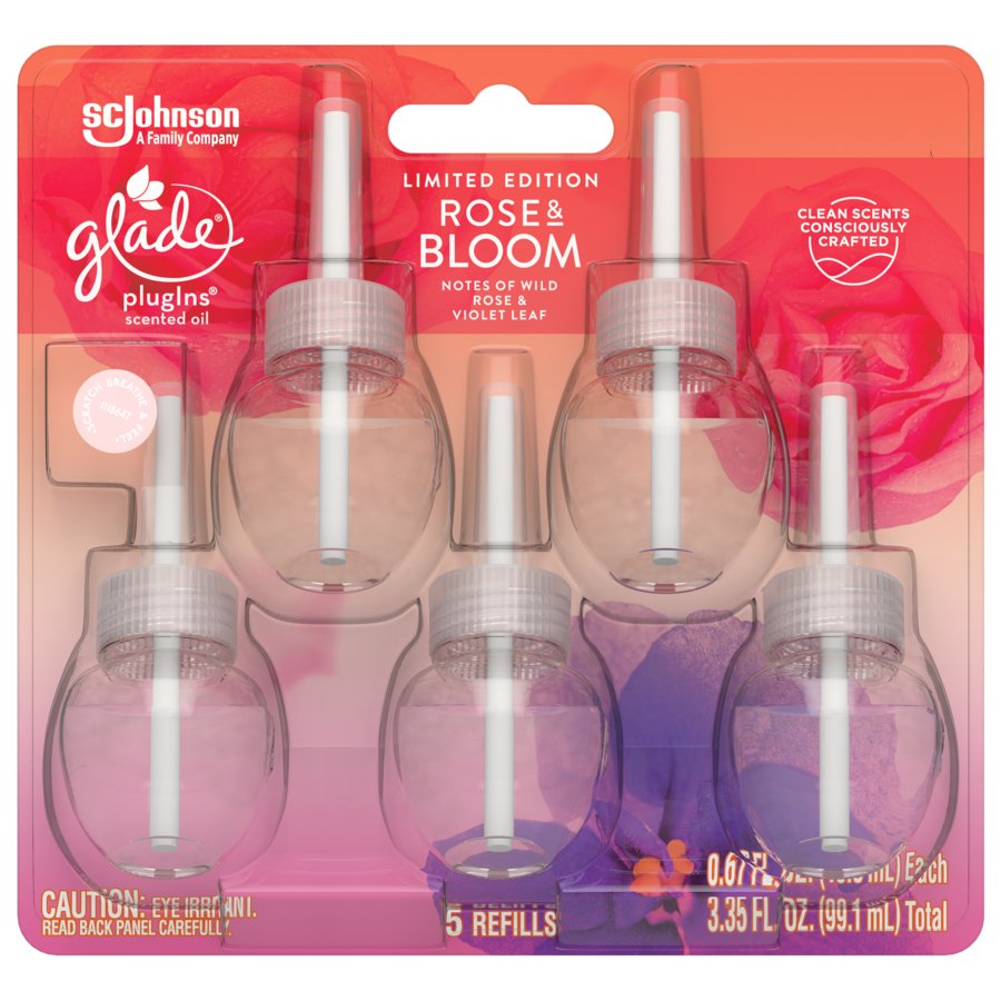 Glade PlugIns Rose & Bloom Scented Oil Refills Shop Scented Oils