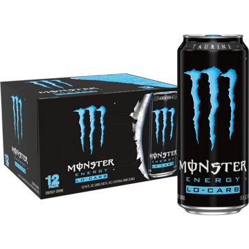 Monster Energy Lo-Carb Energy Drink 12 pk Cans, 16 oz