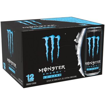 Monster Energy Lo-Carb Energy Drink 12 pk Cans, 16 oz