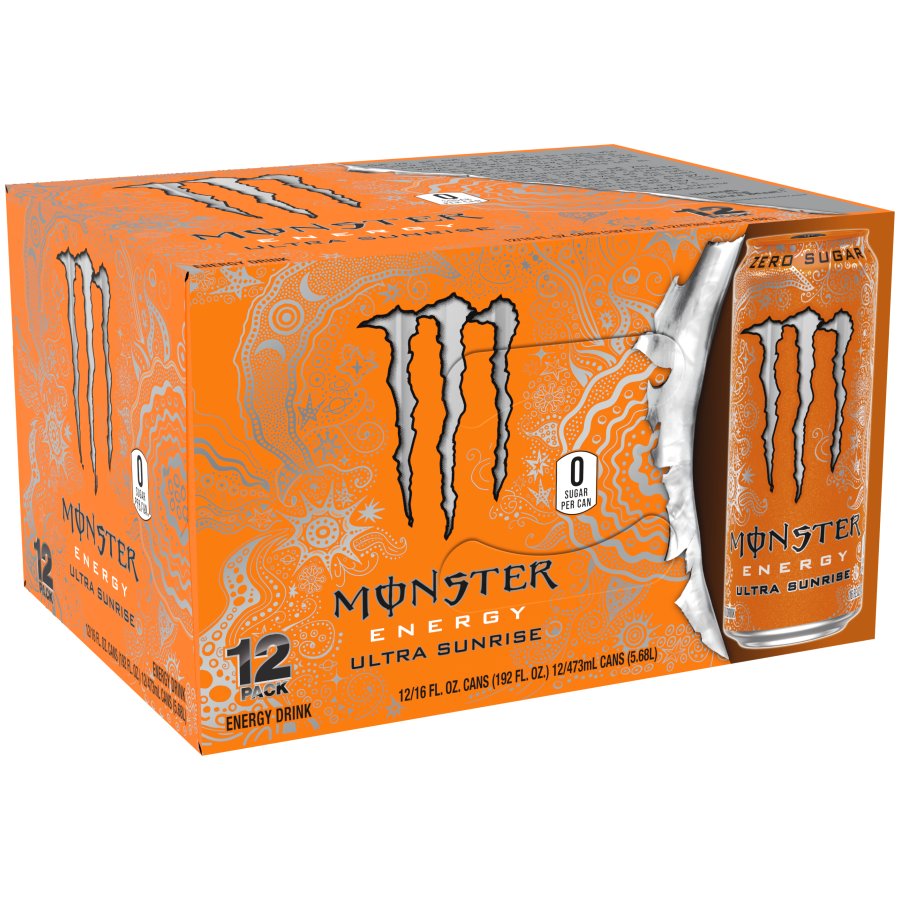 Monster Energy Ultra Sunrise, Sugar Free Energy Drink, 16 oz. Cans