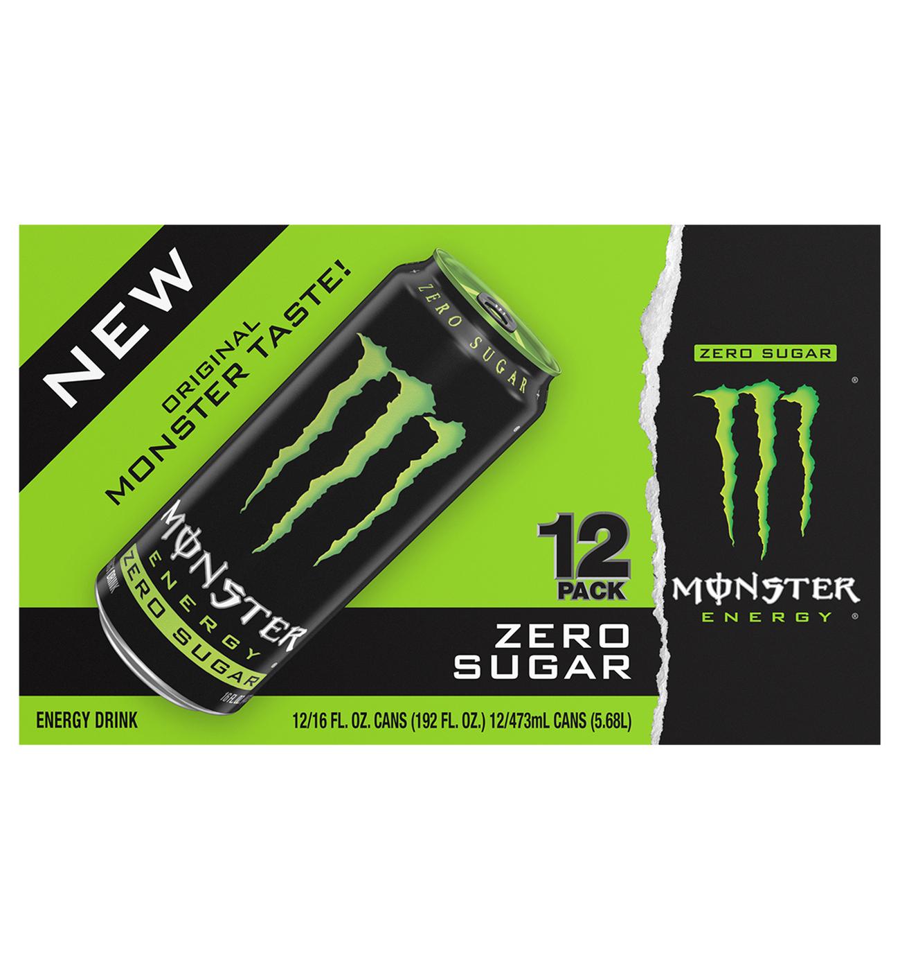 Monster Energy Zero Sugar Energy Drink 12 pk Cans; image 1 of 2