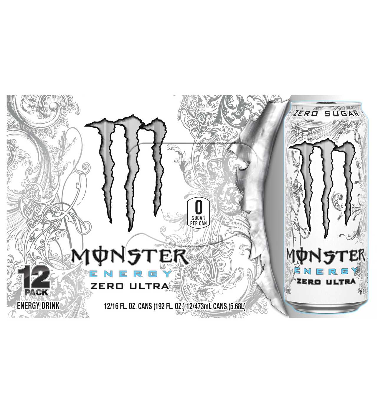Monster Energy Zero Ultra Sugar Free Energy Drink 12 pk Cans; image 1 of 3