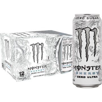 Monster Energy Zero Ultra Sugar Free Energy Drink 12 pk Cans