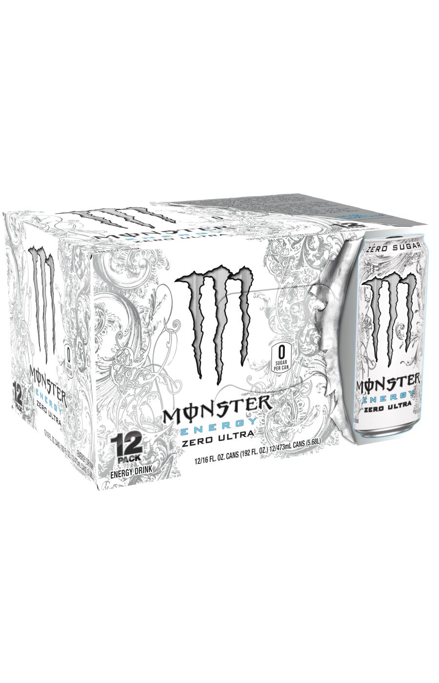 Monster Energy Zero Ultra Sugar Free Energy Drink 12 pk Cans; image 2 of 3