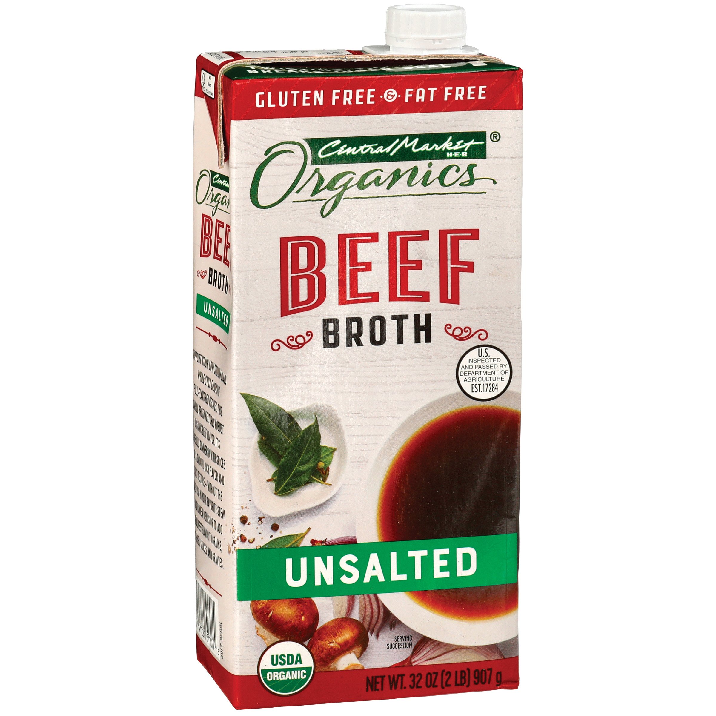 Central Market Organics Unsalted Beef Broth Shop Broth & Bouillon at