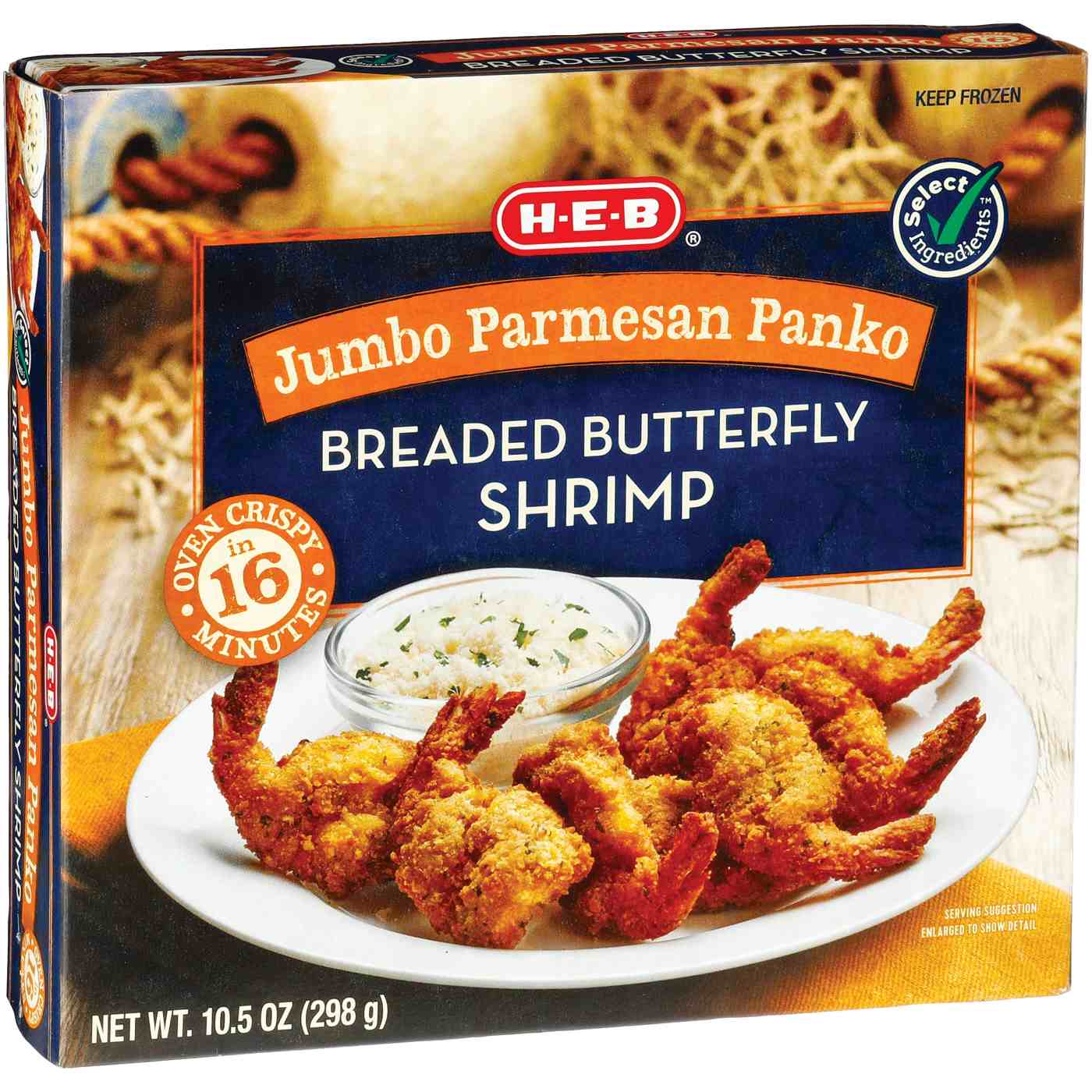 HEB Frozen Jumbo Parmesan Panko Breaded Butterfly Shrimp Shop