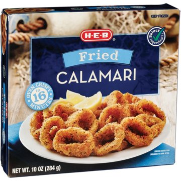 H-E-B Frozen Fried Breaded Calamari, 10 oz
