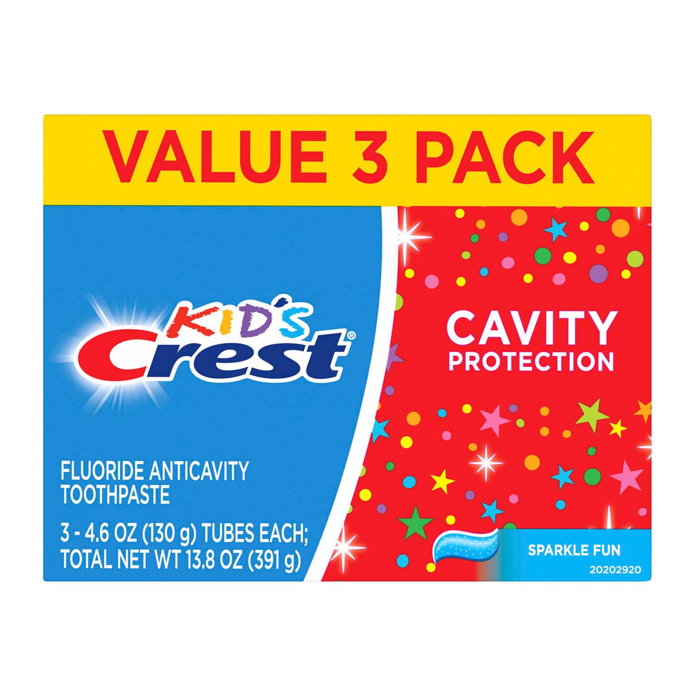 Crest Kid's Cavity Protection Toothpaste - Sparkle Fun, 3 Pk; image 1 of 7