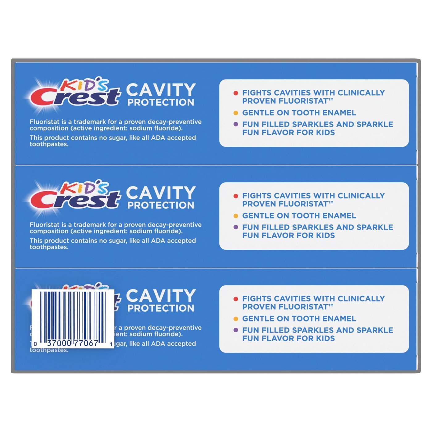 Crest Kid's Cavity Protection Toothpaste - Sparkle Fun, 3 Pk; image 7 of 7