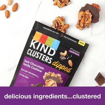 Kind Dark Chocolate Vanilla Cashew Dipped Clusters