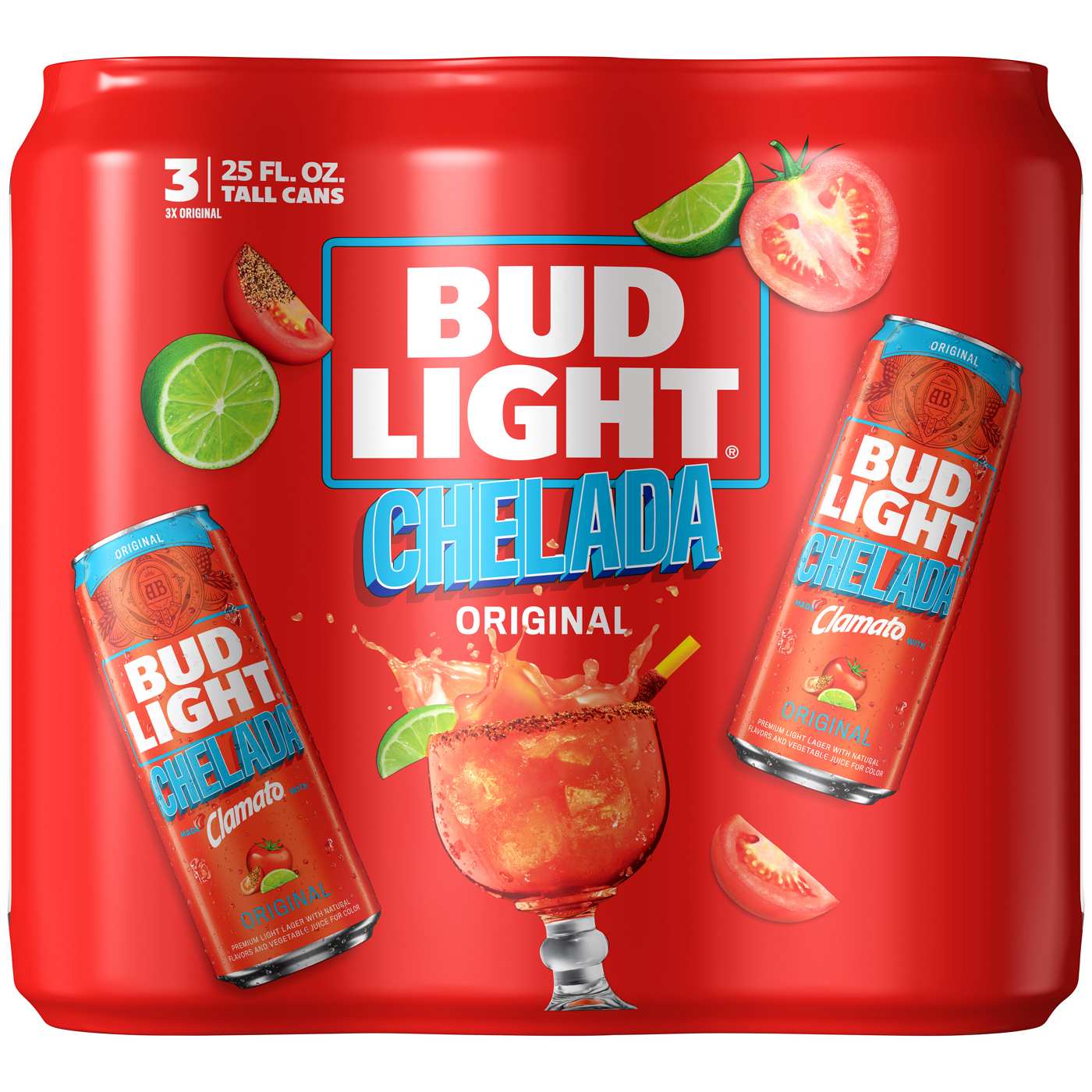 Bud Light Chelada Made With Clamato Beer Cans, 3 pack; image 2 of 2