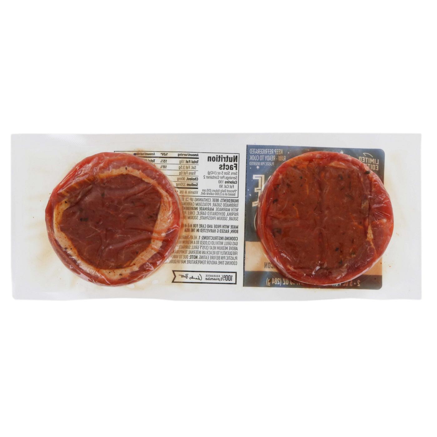 H-E-B Campfire BBQ Seasoned Beef Filets, 2-5oz Steaks; image 3 of 3