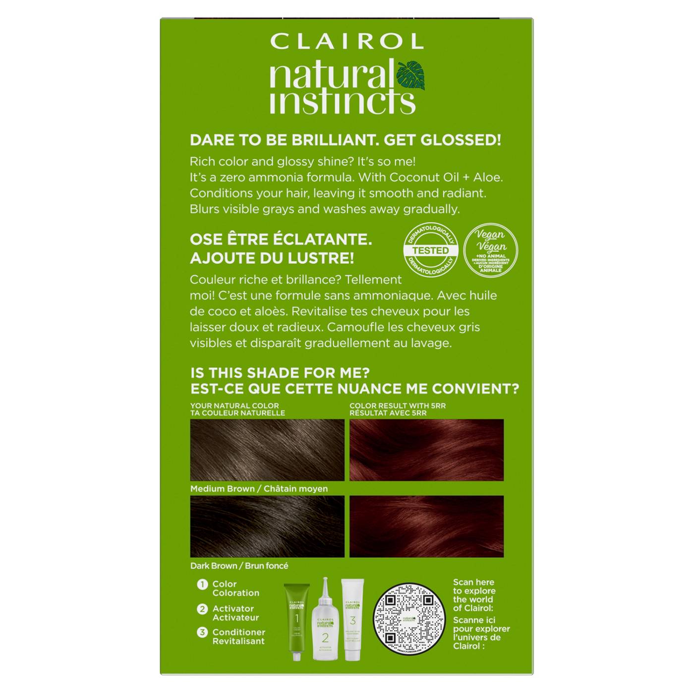 Clairol Natural Instincts Vegan Demi-Permanent Hair Color - 5RR Medium Red; image 7 of 10