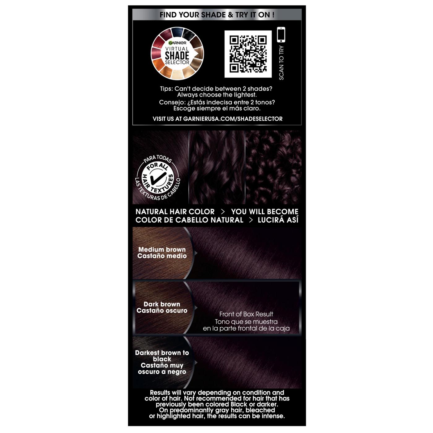 Garnier Olia Oil Powered Ammonia Free Permanent Hair Color 2.26 Black Amethyst; image 3 of 9