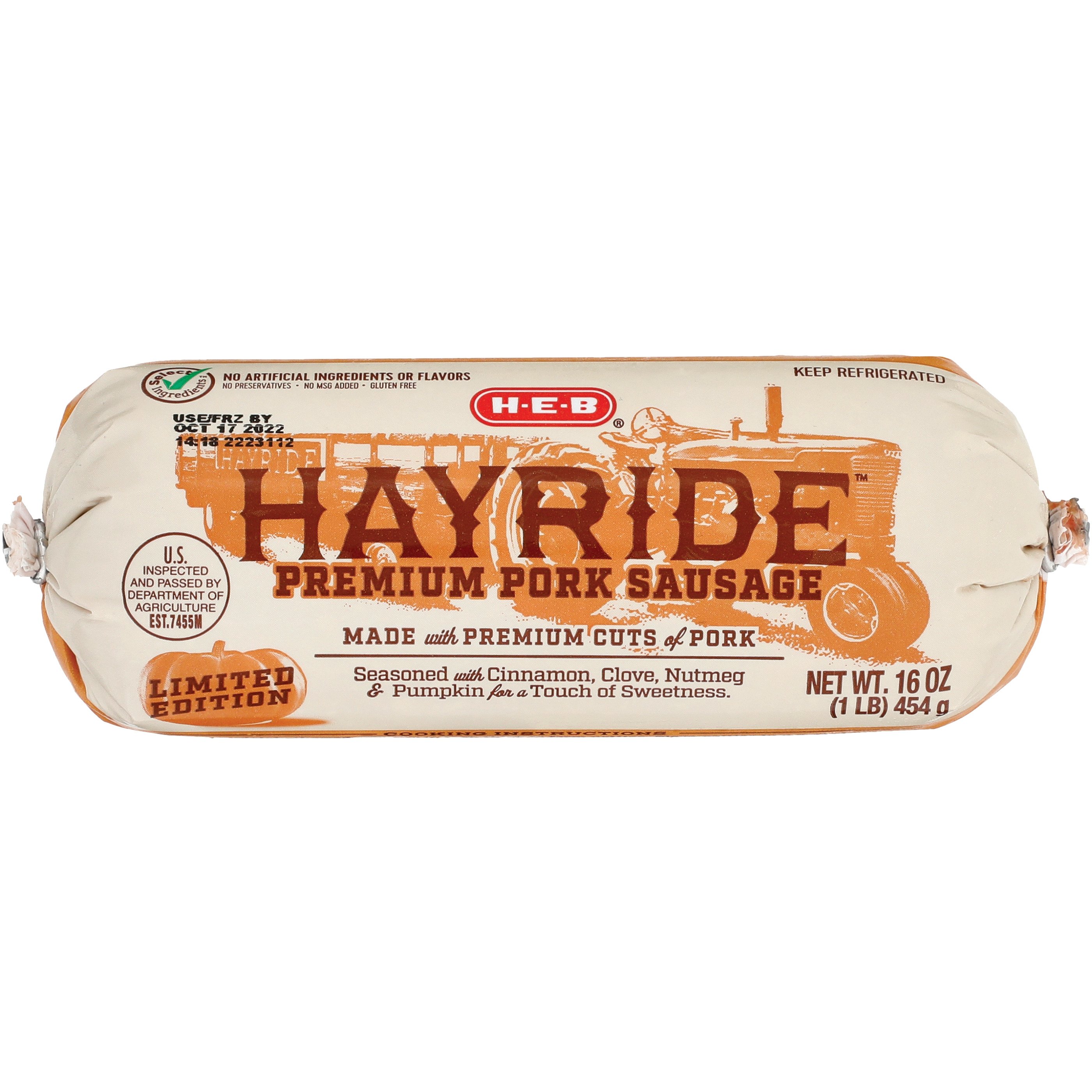 HEB Premium Pork Breakfast Sausage Hayride Shop Sausage at HEB