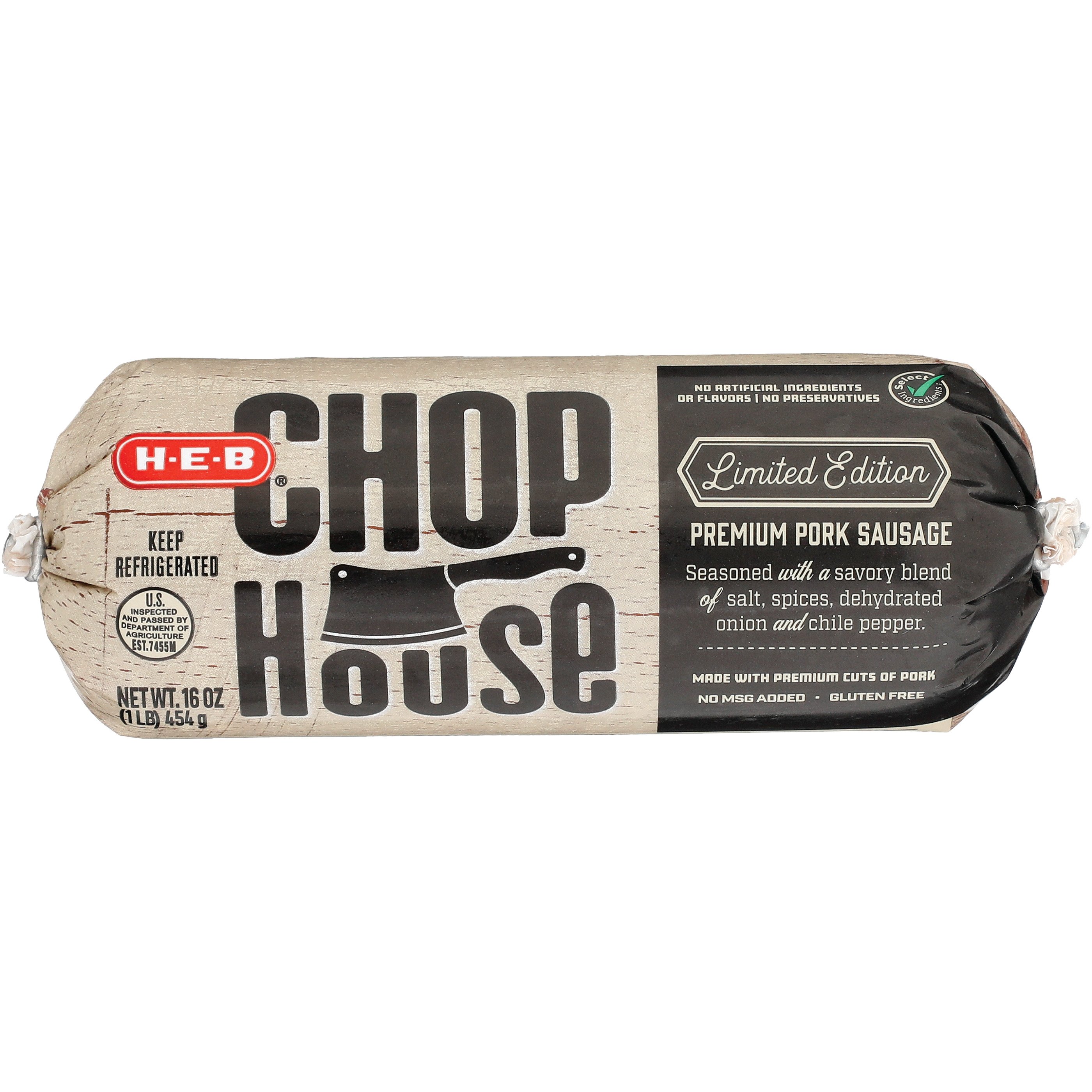 HEB Premium Pork Breakfast Sausage Chophouse Shop Sausage at HEB