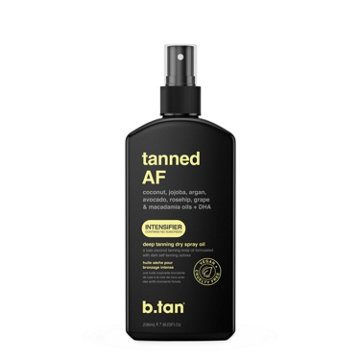 b.tan Tanned AF Deep Tanning Dry Spray Oil, 8 oz