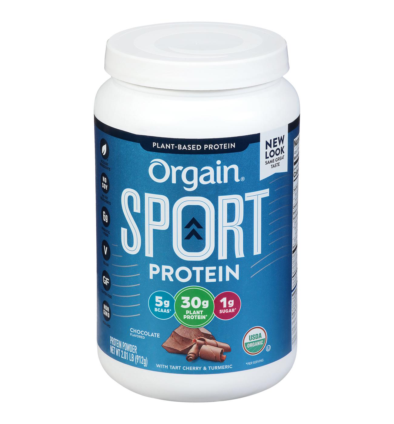 Orgain Sport Protein Powder Chocolate; image 1 of 3