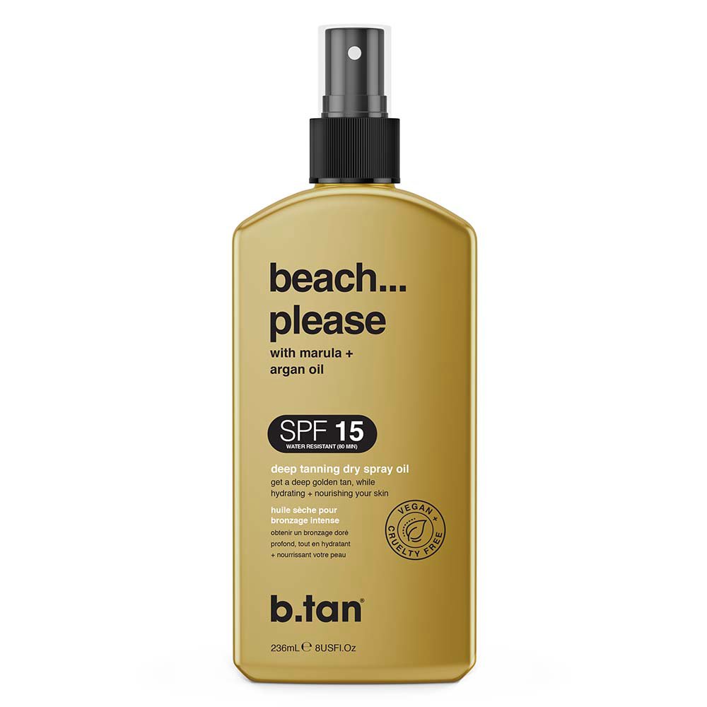 b.tan Beach Please Deep Tanning Dry Spray Oil SPF 15 Shop Sunscreen