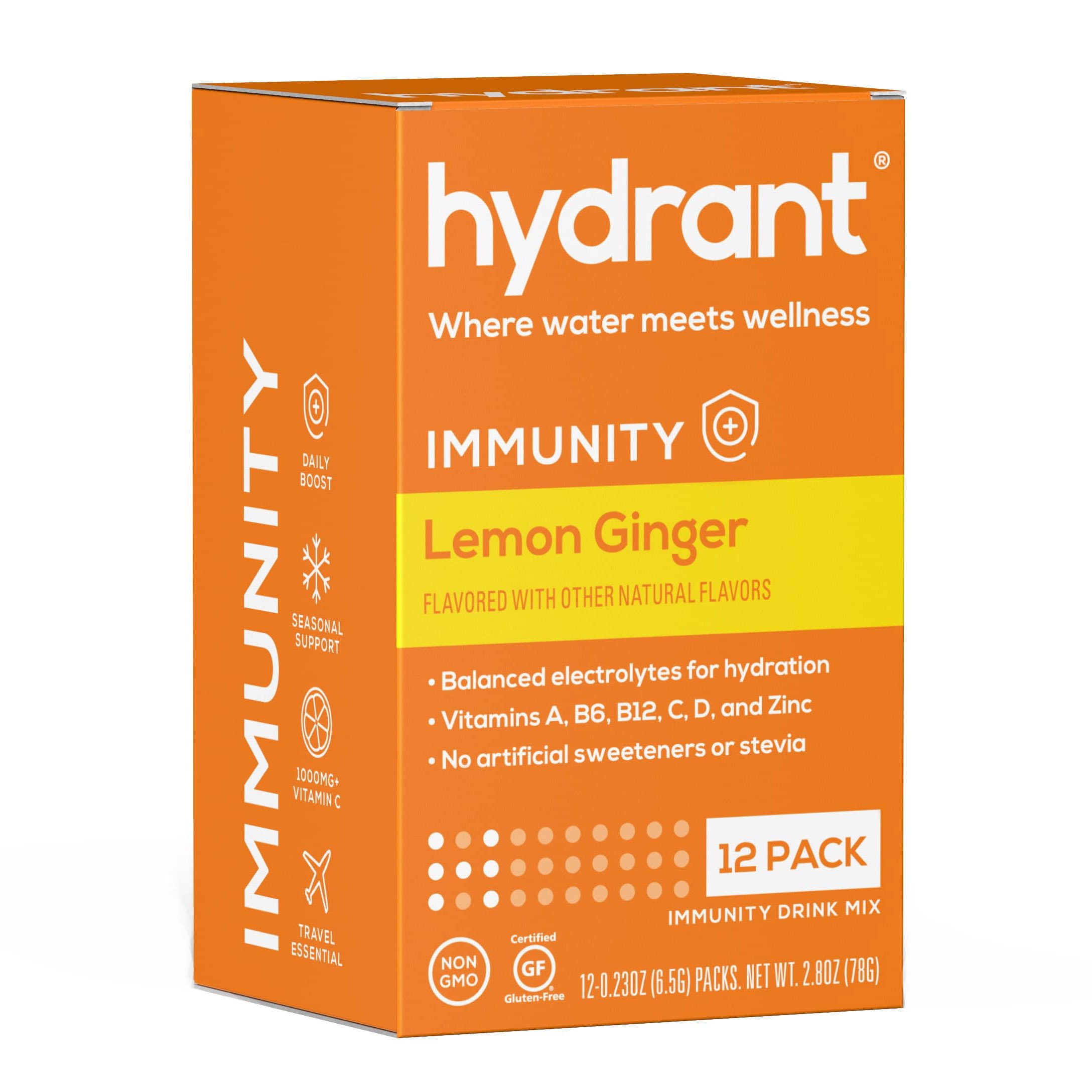 Hydrant Immunity Lemon Ginger Packets - Shop Diet & fitness at H-E-B