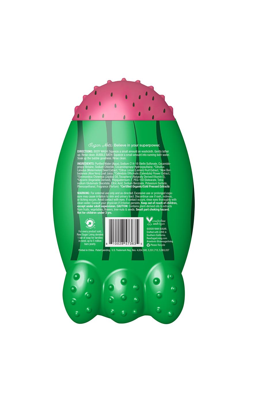 Raw Sugar Kids Bubble Bath + Body Wash Watermelon Lemonade; image 2 of 2