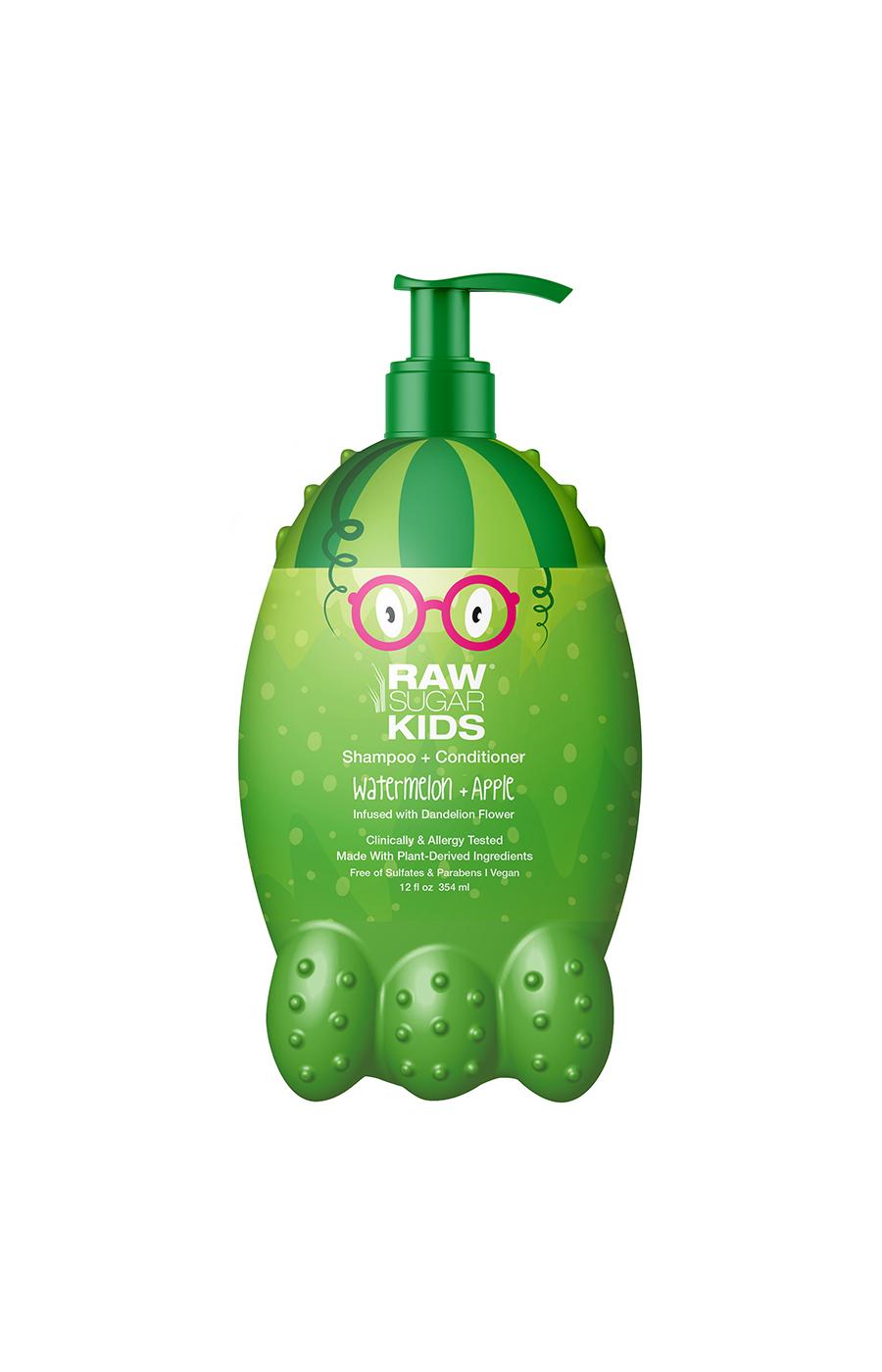 Raw Sugar Kids Shampoo + Conditioner Watermelon + Apple Shop Bath