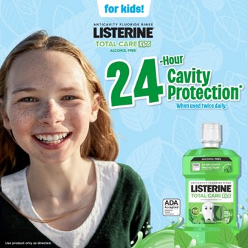Listerine Kids Smart Rinse Mouthwash - Mint Shield