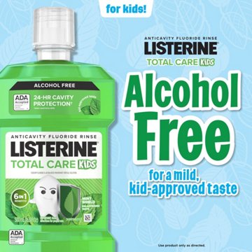 Listerine Kids Smart Rinse Mouthwash - Mint Shield, 16.9 oz