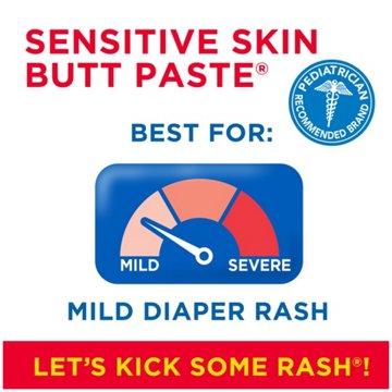 Boudreaux's Butt Paste Sensistive Skin Diaper Rash Cream Ointment, 4 oz