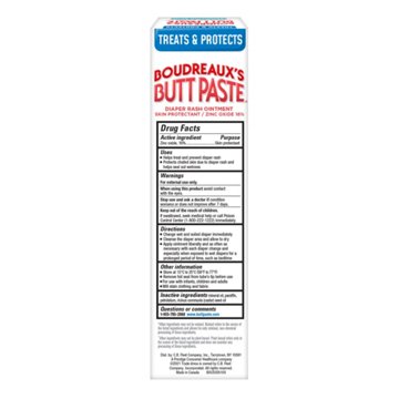 Boudreaux's Butt Paste Sensistive Skin Diaper Rash Cream Ointment, 4 oz