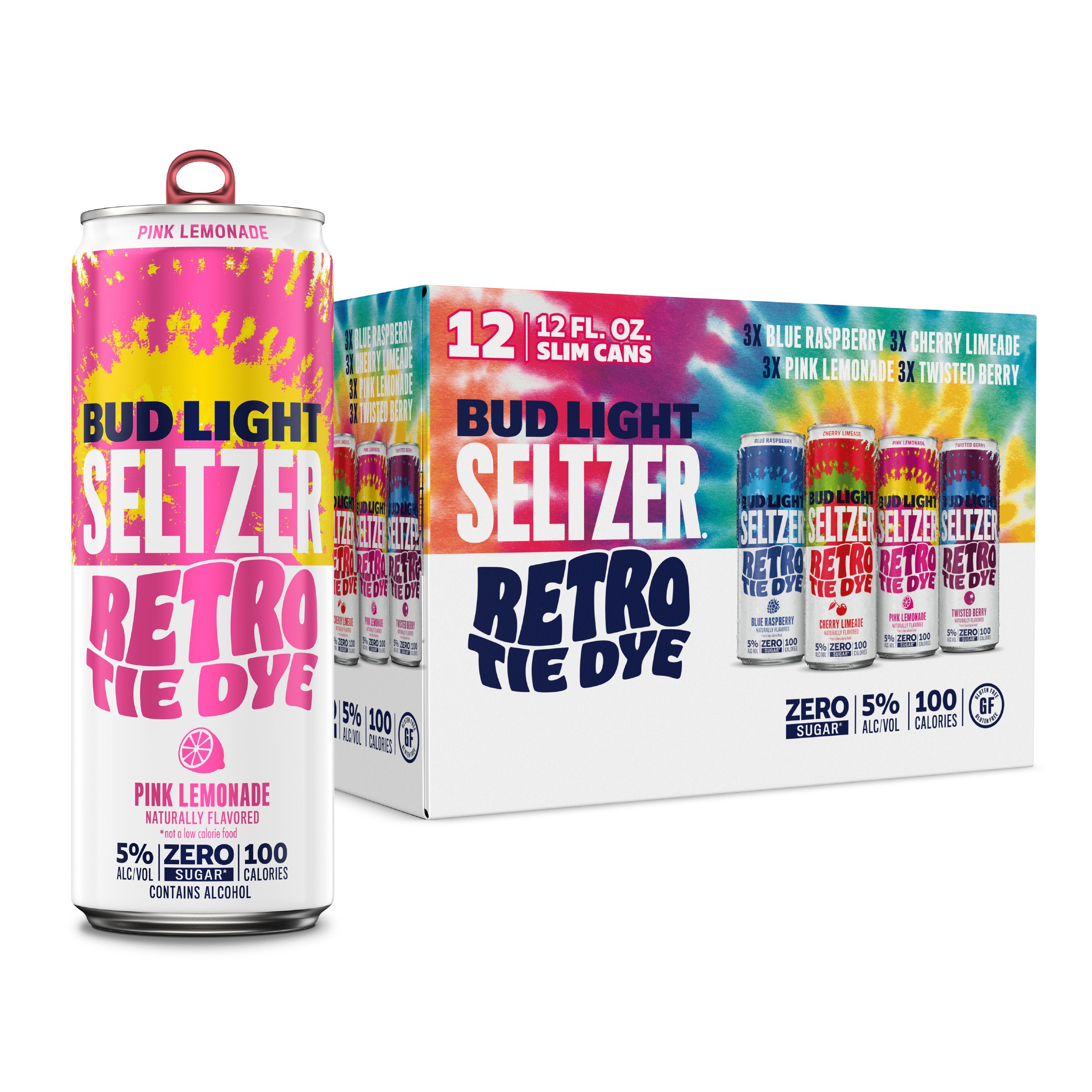 Bud Light Seltzer Oversized tie-dye t-shirt – Shop Beer Gear