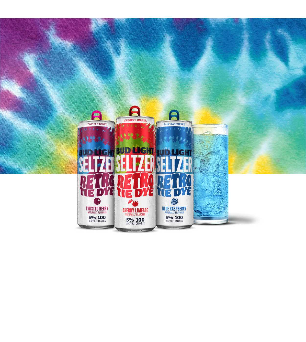 Bud Light Hard Seltzer Retro Tie Dye Variety, Slim Cans, 12 pack; image 2 of 4