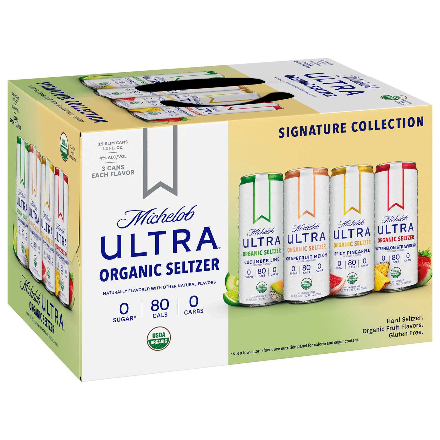 Michelob Ultra Organic Hard Seltzer Variety Pack 12 pk Cans; image 1 of 2
