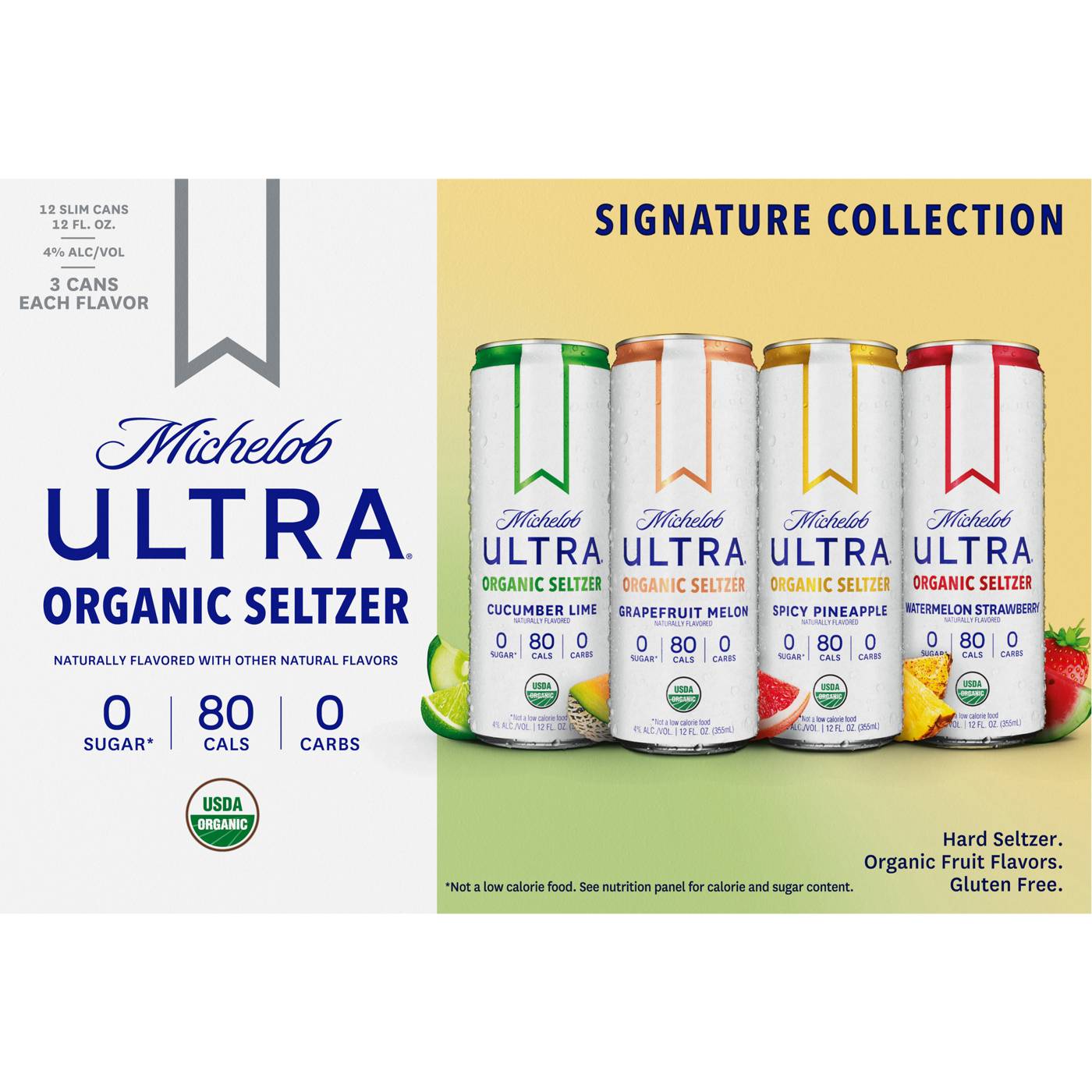 Michelob Ultra Organic Hard Seltzer Variety Pack 12 pk Cans; image 2 of 2