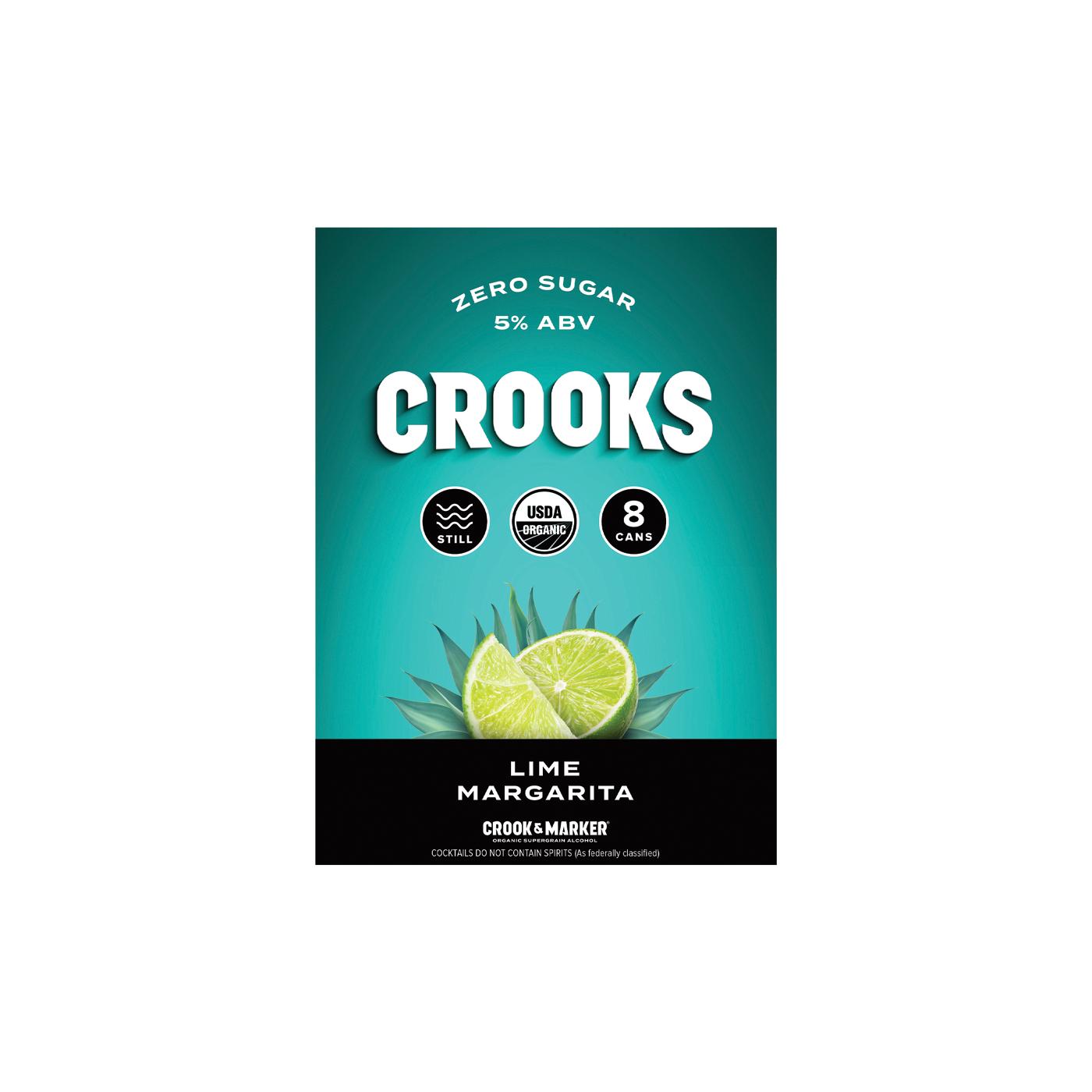 Crook & Marker Lime Margarita Zero Sugar 8 pk Cans; image 4 of 4