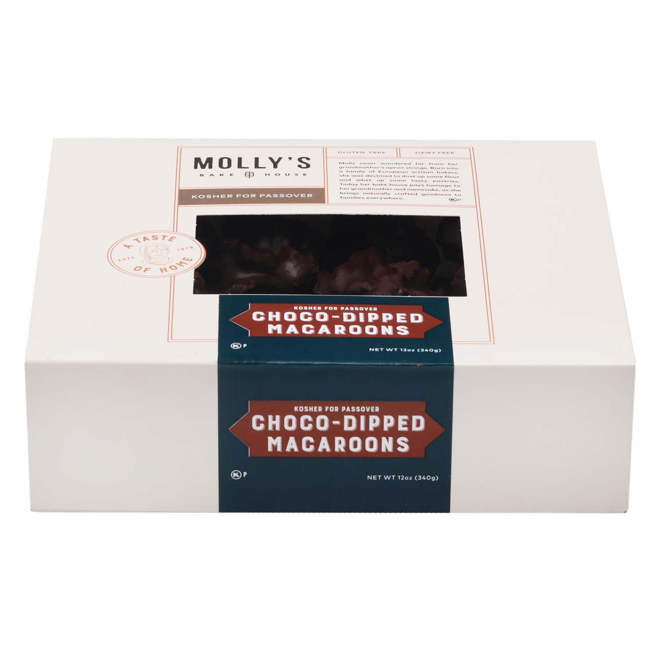 Molly's Bake House Kosher for Passover Chocolate Dipped Macaroons