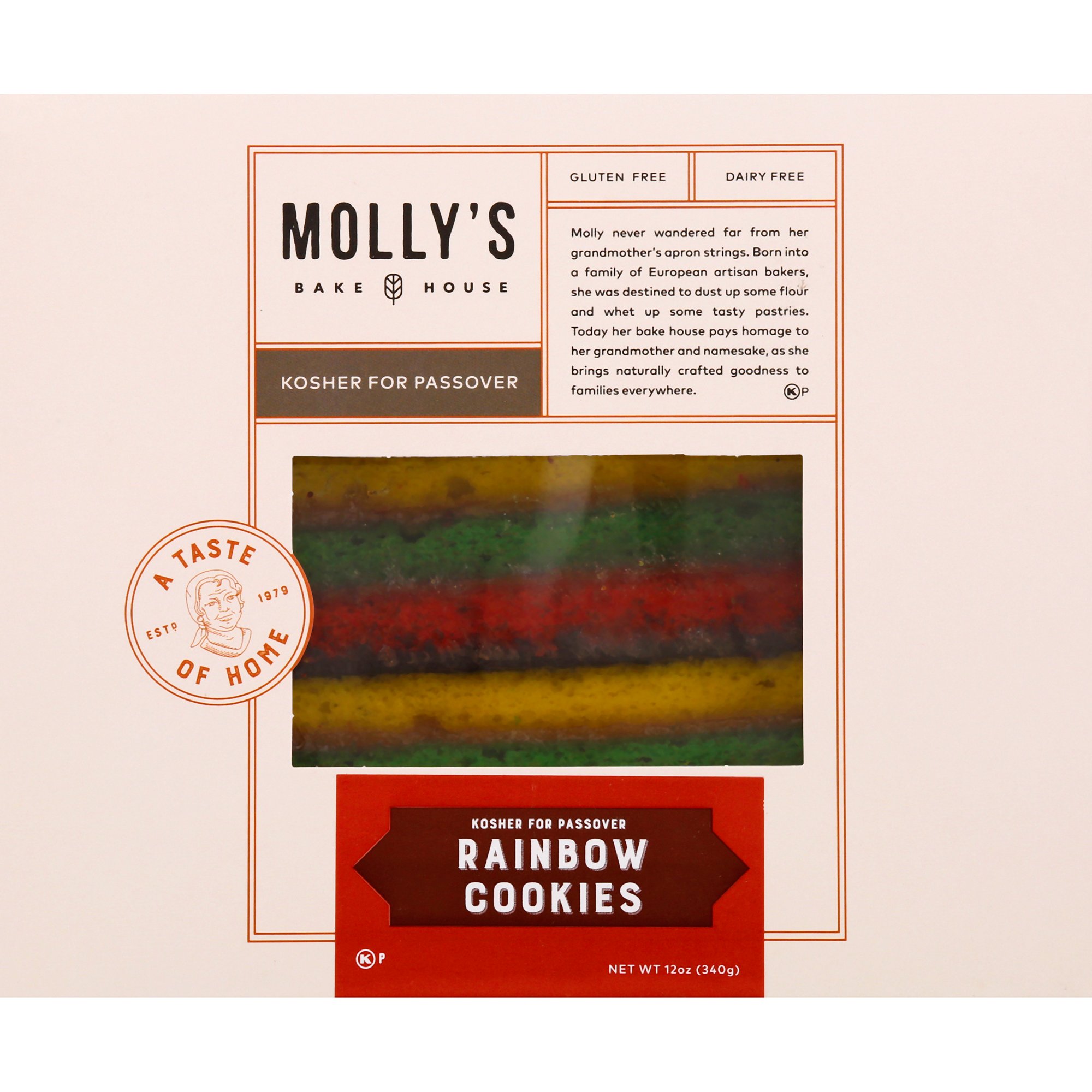 Molly's Bake House Kosher For Passover Rainbow Cookies - Shop Cookies ...