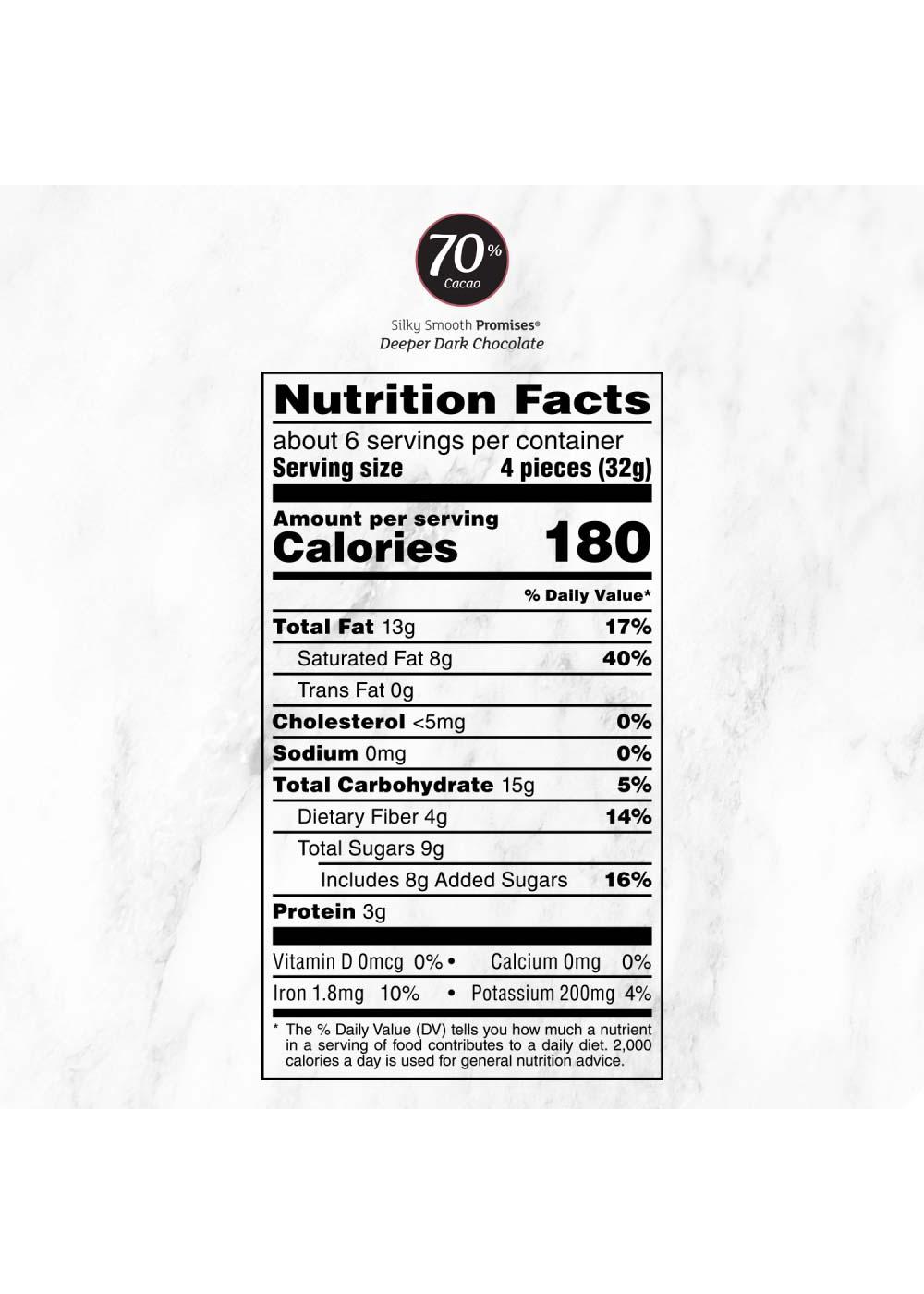 Dove Promises Deeper Dark Chocolate 70% Cacao Candy; image 7 of 7