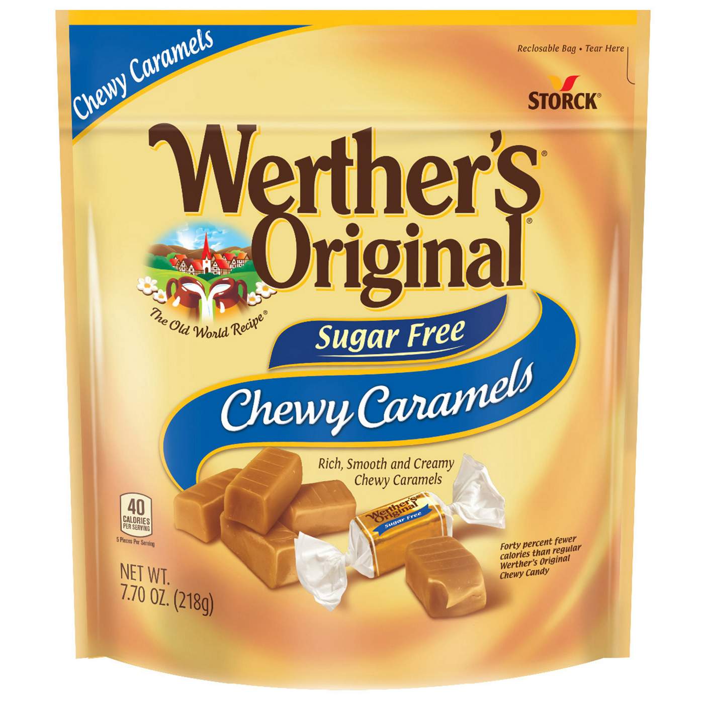 Werther's Original Sugar Free Chewy Caramels; image 1 of 6