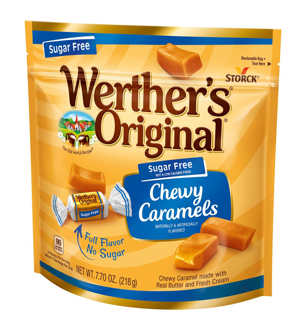 Werther's Original Sugar Free Chewy Caramels; image 2 of 3
